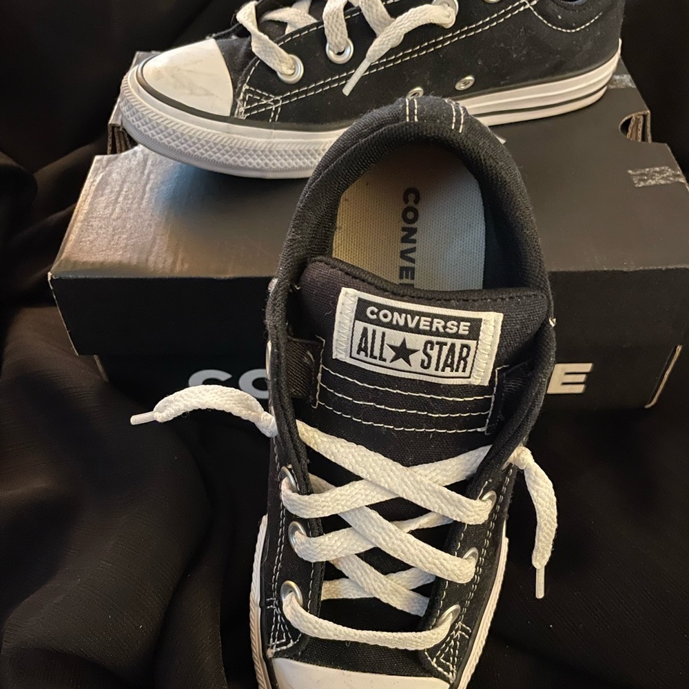 Converse White and Red Low-Top Sneakers